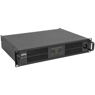 HPA - AM-1100 - 2 x 300 W RMS on 8 ohm PA power amplifier, Class-AB, stereo / bridge