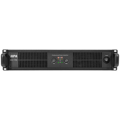 AM-1700 - 2 x 500 W RMS on 8 ohm PA power amplifier, Class-H, stereo / bridge