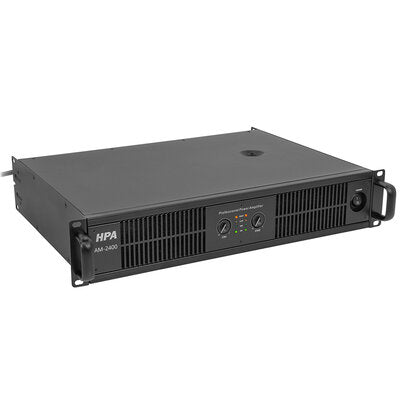 AM-2400 - 2 x 800 W RMS on 8 ohm PA power amplifier, Class-H, stereo / bridge