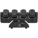 Beam-Line - LED Beam effect with color rings, 4 x 40 W RGBW LED Beam sources + 12 x SMD RGB 3-in-1 Halo sources, Strobe, DMX control