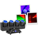 Beam-Line - LED Beam effect with color rings, 4 x 40 W RGBW LED Beam sources + 12 x SMD RGB 3-in-1 Halo sources, Strobe, DMX control