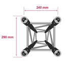 QUA29-050  - Square aluminium truss - W 290 mm L 50 cm