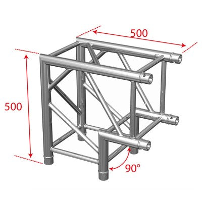 AGQUA-02  - Quatro angle - 50 cm 90° - 2 directions