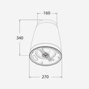 SHP880W - 80 W on 8 ohm 2-way pendant loudspeaker, 8″ + 1.1″ coaxial speakers, ABS cabinet, operates at 100 V or 8 ohms, white