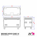 MOVING HEAD CASE 10 - Stackable flight case for 2x BTI-BLIZZARD BSW2 or 2x BTI-BLIZZARD PROFILE