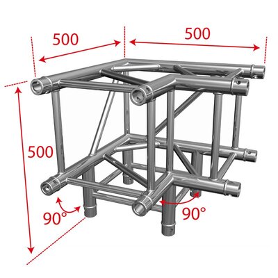 AGQUA-09  - Quatro side piece - 90° - 3 directions