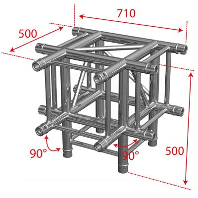 AGQUA-10  - Quatro side piece - 90° - 4 directions