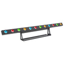 PIXBAR 12TC - LED bar with 12 high-power RGB LEDs (3 W each), indoor use, DMX and wireless DMX, many different integrated automatic programs