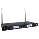 HF-PRO QUAD RECEIVER - 4-channel PLL / UHF wireless microphone receiver, 514 - 542 MHz, 4 x 100 frequencies available, dual LCD display