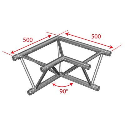 AG29-021  - Trio angle - 90° - 2 directions