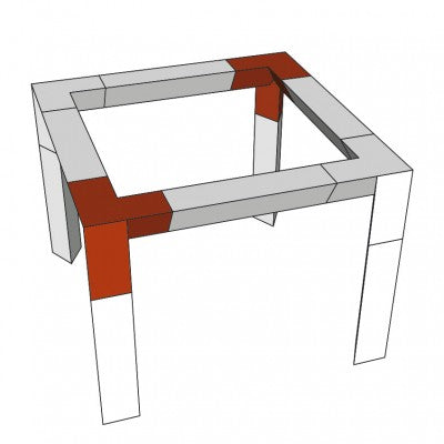 AG29-033  - Trio angle - 90° - 3 directions -  Low right-hand vertex