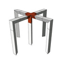 AG29-053  - 290 mm Cross - 4 directions + pole