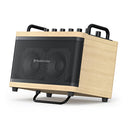 MUSICCUBE - Tiny Box D2 - Oak - 50 W mini multi-functional stereo PA loudspeaker, MIC and instrument inputs,  internal sound card, oak color