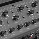 MUSICCUBE - 150 W multi-functional portable road-show loudspeaker, 4 input channels, 4 x 2" tweeter and 1 x 8" woofers, battery powered, black