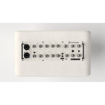 MUSICCUBE - 120 W Class-D stereo multifunction loudspeaker designed for high-standard sound reinforcement, DSP, 2 speakers, white