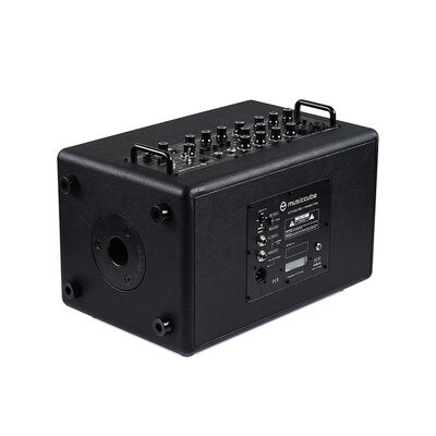 MUSICCUBE - 140 W portable loudspeaker system, 2 guitar inputs and 2 microphones / instruments, 2 x 6" woofer, 4 x 2" mid-tweeter, internal recording function of the loudspeaker through the APP software, black