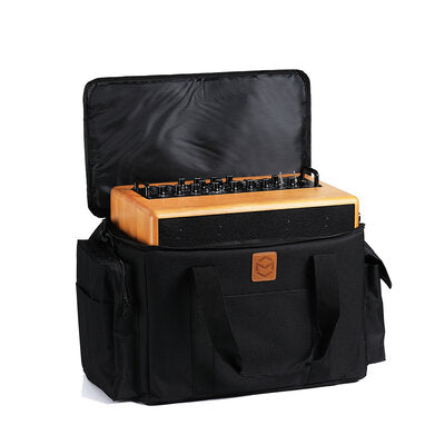 MUSICCUBE - 140 W portable loudspeaker system, 2 guitar inputs and 2 microphones / instruments, 2 x 6" woofer, 4 x 2" mid-tweeter, internal recording function of the loudspeaker through the APP software, oak