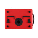 MUSICCUBE - 200 W versatile portable instrument loudspeaker designed for outdoor musicians, 2 x 5.25" NdFeB full range speakers, live streaming capabilities, battery operated, red