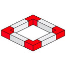 DECO22Q-AG01  - 220 mm Quatro angle - 2 directions - 90° - 50 cm