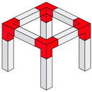 DECO22Q-AG02  - 220 mm Quatro side piece - 3 directions - 90° - 50 cm