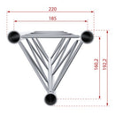 DECO22T-PT200  - 220 mm triangular aluminium truss - Length: 200 cm