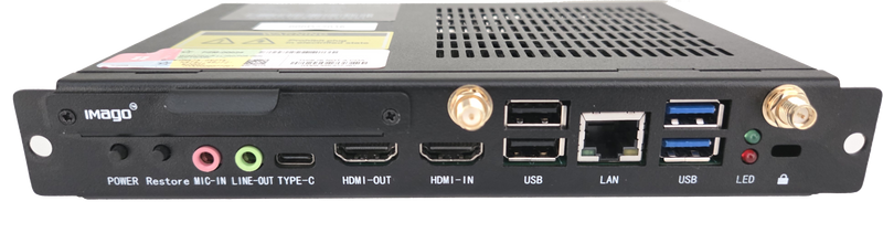 OPS slot-in PC IMAGO IMG-OPS-VI-11G-I5 (CPU Intel Core i5-1145G7, 8GB RAM, 128GB SSD, Windows 11 Pro, Licenza di 3 anni IMAGO Flash inclusa)