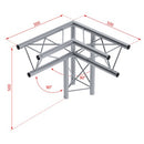 DECO22T-AG02  - 220 triangular angle - 3 directions - Right-hand - 90° - 50 cm