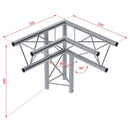 DECO22T-AG03  - 220 triangular angle - 3 directions - Left-hand - 90° - 50 cm