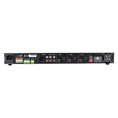 Rondson - AM-120D - 120 W mixer / amplifier on 100 V line, media player, ringtone and siren functions via Euroblock, telephone paging, 19" 1U rack