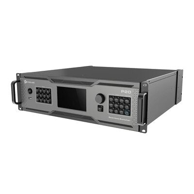 PIXELHUE - P20-DS (with Flight Case）SEAMLESS SWITCHER - 8 x DP 1.2 / HDMI 2.0 + 4 x 12G-SDI inputs, 4 x 12G-SDI outputs, 8 x HDMI 2.0 outputs presentation switcher, Dante Audio networking, with flight case