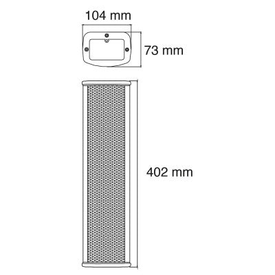 Audiophony - CLS440  - 4 speakers column - 100V - 4X2,5' - 20/40W - IP44