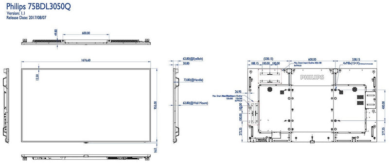 Monitor Philips 86BDL3050Q 86"