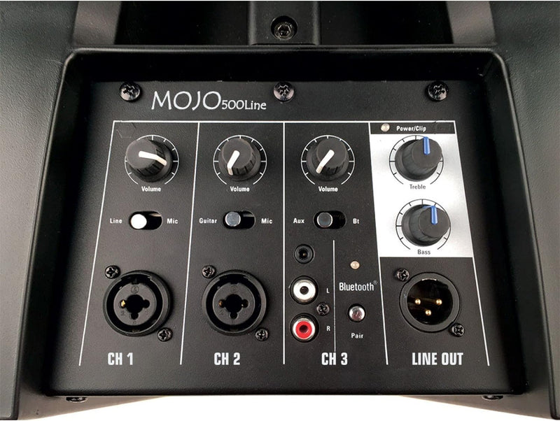 Audiophony - MOJO500LINE  - Active subwoofer and column system + mixer with 1 Bluetooth input