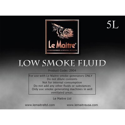 Le Maitre - 2904 - 5 LT Low Smoke Fluid for Freezefog Pro line smoke machines