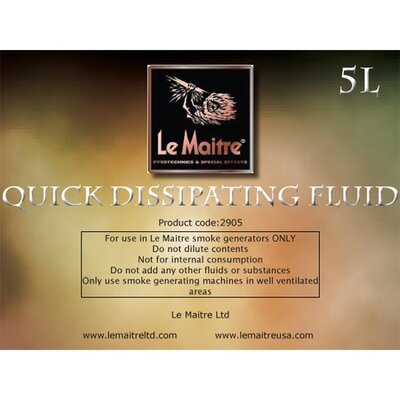 2905 - 4 x 5 L quick dissipating smoke fluid, suitable for smoke machines of the G300, GF1, GF2, GF3 lines