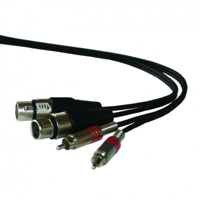 LTC Audio - CM1.5RXF-2 - Music Lead 2RCA Plug / 2XLR Female 1.50m