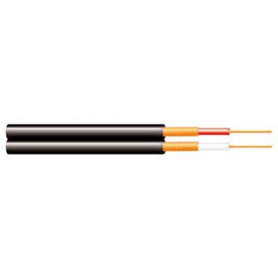 Prospecta - G011 - Black Shielded Flat Audio Cable 2x 0.25