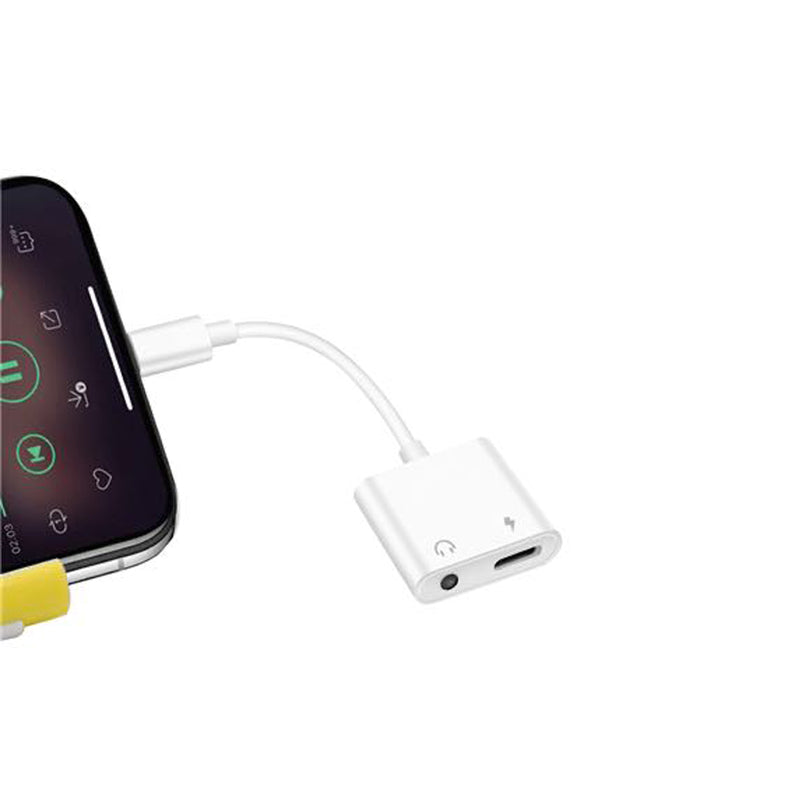 Adattatore Lightning con ricarica + presa 3,5mm e Lightning