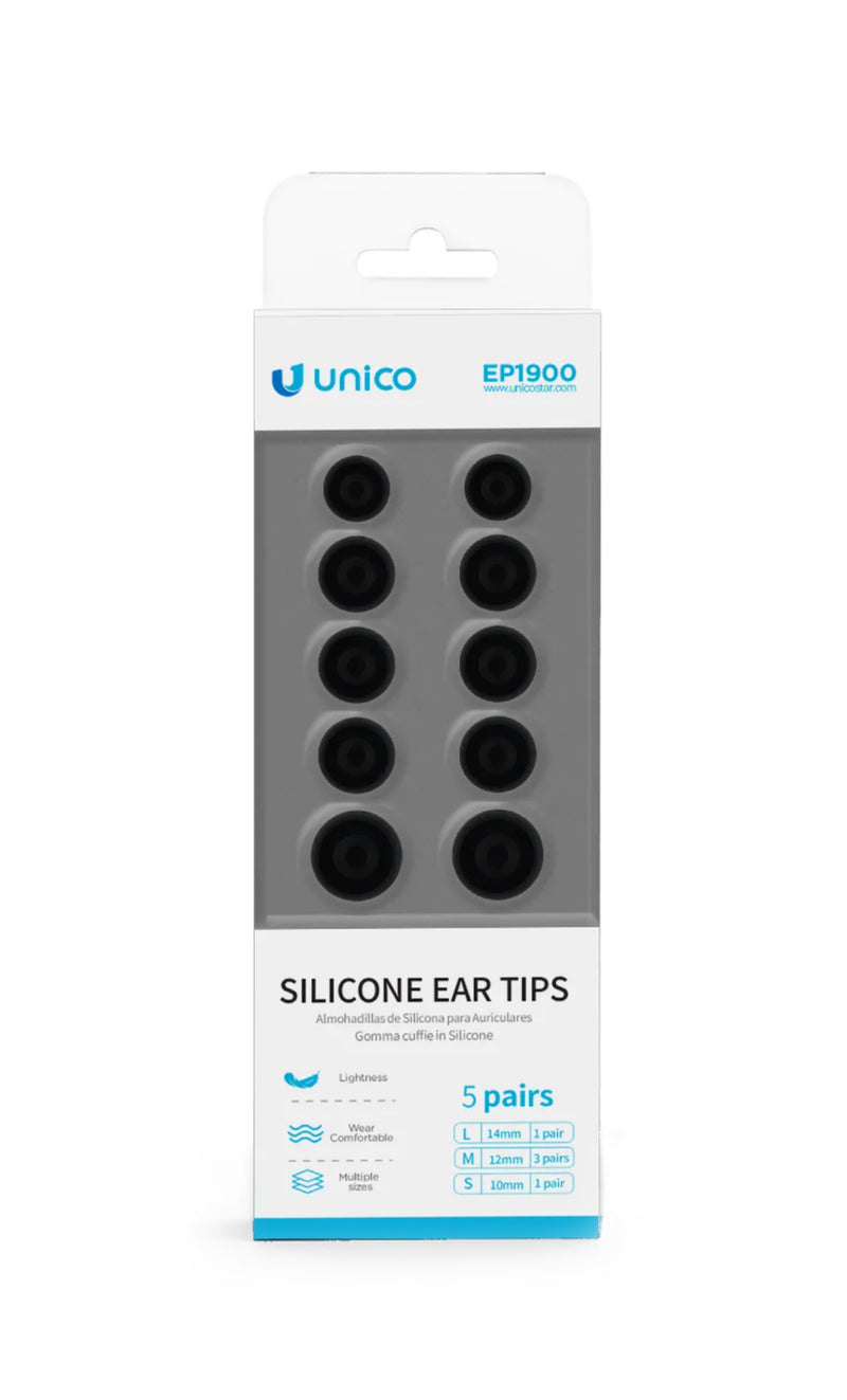Set di 5 paia auricolari in silicone