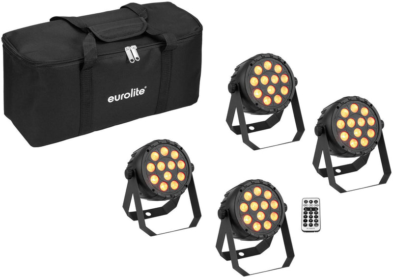 Eurolite Set 4x LED PARty Spot Silent RGB/WW + Softbag