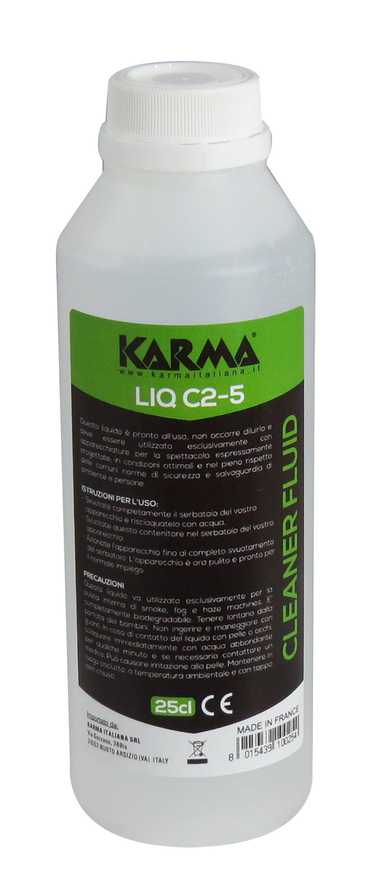 KARMA - Liquido pulizia per smoke e fog machines 250ml