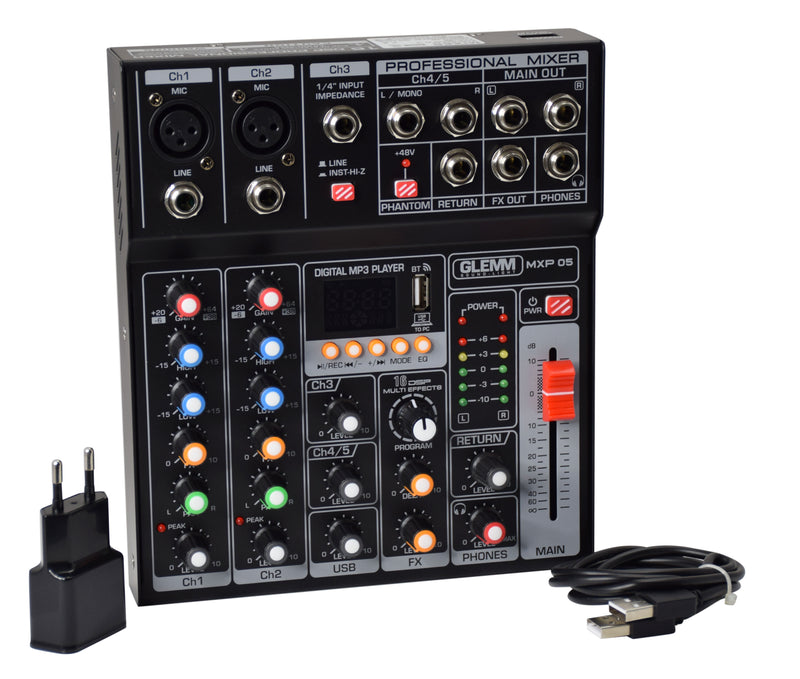 Mixer microfonico 5 canali