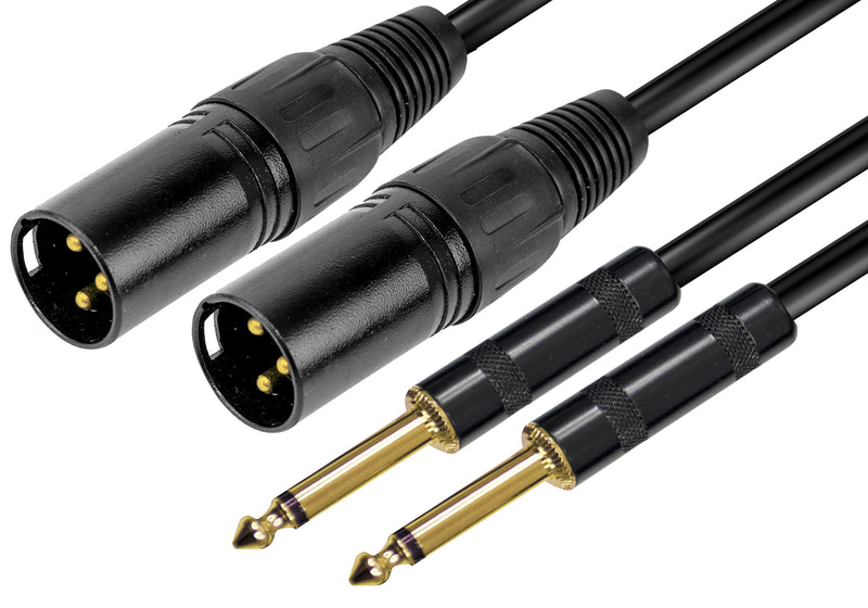 RIDEM - Cavo 2 x XLR M / 2 x 6,3mm jack mono - 3mt