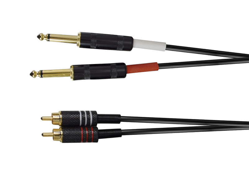 RIDEM - Cavo 2 x jack 6,3 mono / 2xRCA M