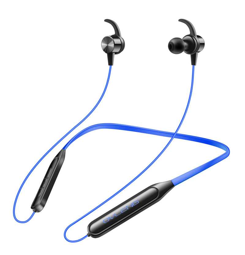 OVLENG - Auricolari bluetooth sport blu