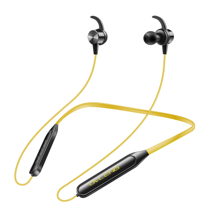 OVLENG - Auricolari bluetooth sport gialli