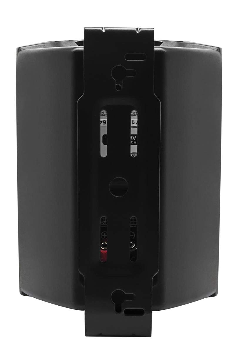 Coppia di diffusori da interno e/o esterno impermeabili Earthquake "AWS-502B", diametro woofer 5" 125W (nero, griglia frontale in alluminio e supporto per installazione incluso)