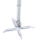Supporto a soffitto per videoproiettore "Slim", universale, regolabile da 42/65cm (bianco)