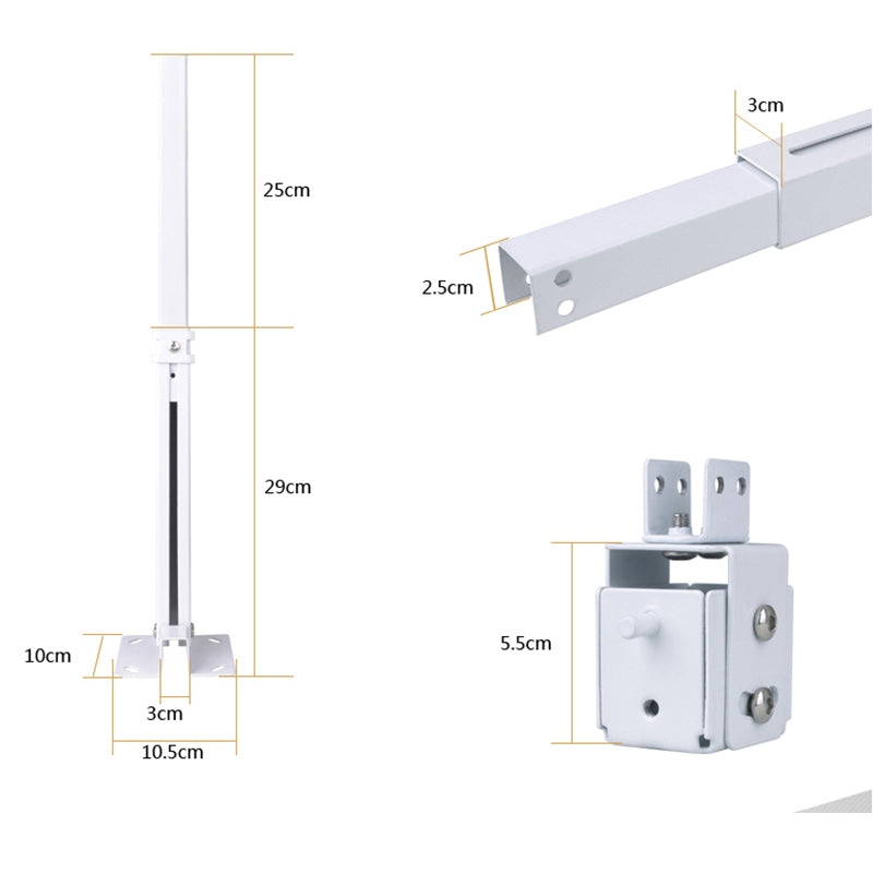 Supporto a soffitto per videoproiettore "Slim", universale, regolabile da 42/65cm (bianco)