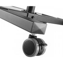 Carrello per videoproiettore con 2 ruote frenanti, regolabile in altezza e orientabile con 2 ripiani inclinabili (nero)